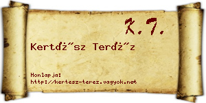 Kertész Teréz névjegykártya